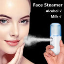 Portable Nano Mist Facial Steamer, USB Rechargeable Moisturizing Sprayer & Humidifier for Deep Hydration, Home Travel Skin Care
