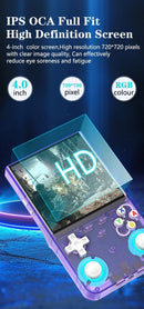 Console de jogos portátil R36 ULTRA com sistema Linux de código aberto, tela IPS de alta definição de 4 polegadas e reprodutor de videogame retrô.