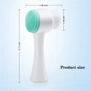 3D Double Silicone Facial Cleansing Brush Manual Massage Facial Brush Soft Bristles Exfoliator Double Sided Face Wash Brush
