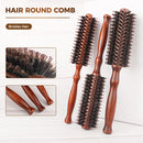 12 Style Wood Handle Round Rolling Brush Straight Twill Hair Comb Boar Bristle Round Barrel Hair Curling Brush Hairdressing Tool