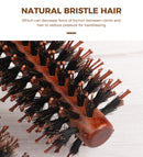 12 Style Wood Handle Round Rolling Brush Straight Twill Hair Comb Boar Bristle Round Barrel Hair Curling Brush Hairdressing Tool