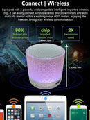 Wireless Mini Speaker, Subwoofer, Dazzle Crackle 7 Colour Light Wireless Mini Speaker, Portable Small Speaker