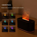 HOMEFISH Aromaterapia de sete cores, Lâmpada de óleo essencial para quarto, Umidificador de mesa com chama em tom de madeira, novo estilo!