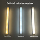 Luminária noturna LED sem fio com sensor de movimento e recarregável via USB, ideal para armários de cozinha, guarda-roupas, cabeceiras e escadas.