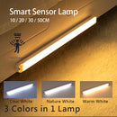 Luminária noturna LED sem fio com sensor de movimento e recarregável via USB, ideal para armários de cozinha, guarda-roupas, cabeceiras e escadas.