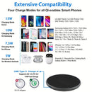 15W Wireless Charger for iPhone 14 13 12 11 Pro XS Max Mini X XR Induction Fast Wireless Charging Pad